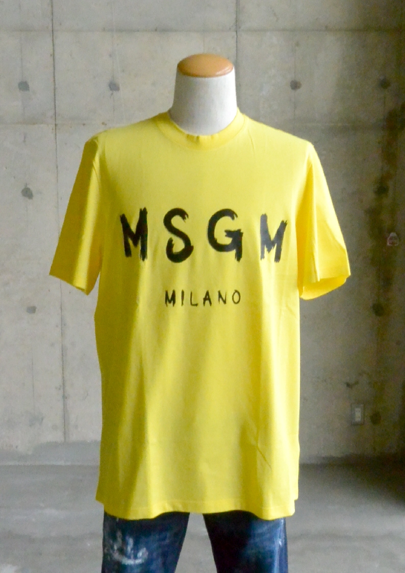 MSGM エムエスジーエム グラフィティーロゴTシャツ イエロー | MSGM 